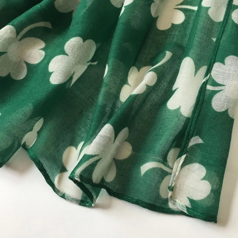 Unisex Ig Style Shamrock Polyester Printing Scarf