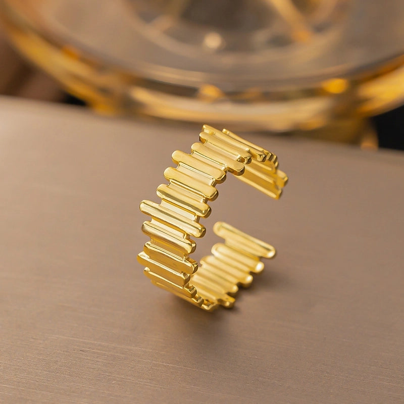 3 Pieces Minimalist Solid Color Titanium Steel Plating Rings