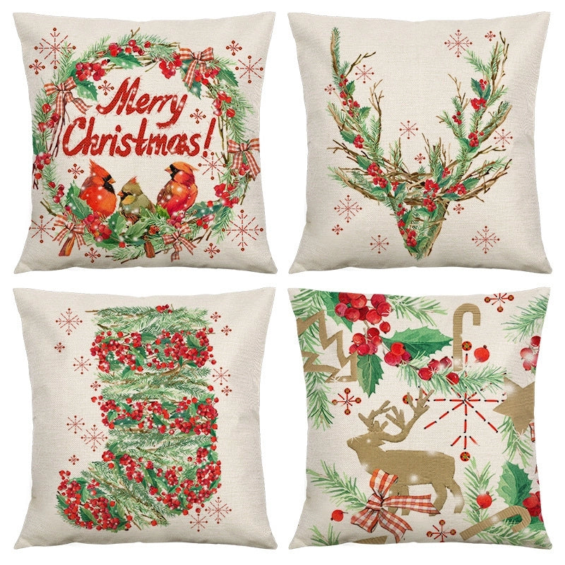 Cute Plant Linen Pillow Cases