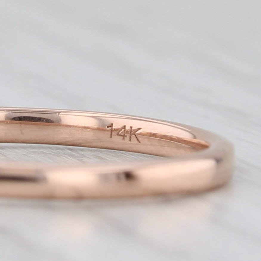 0.50ctw Diamond Wedding Band 14k Rose Gold Stackable Anniversary Size 7 Ring