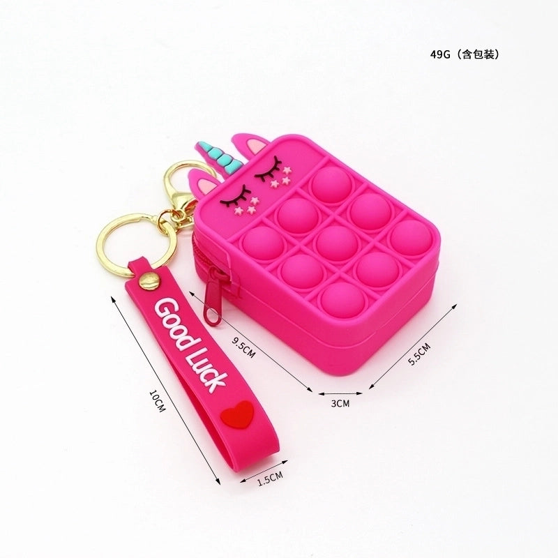 Unisex Fruit Silica Gel Zipper Coin Purses