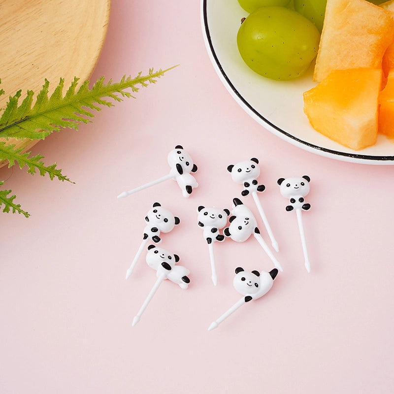 Cute Cartoon Plastic Fruit Fork 1 Set