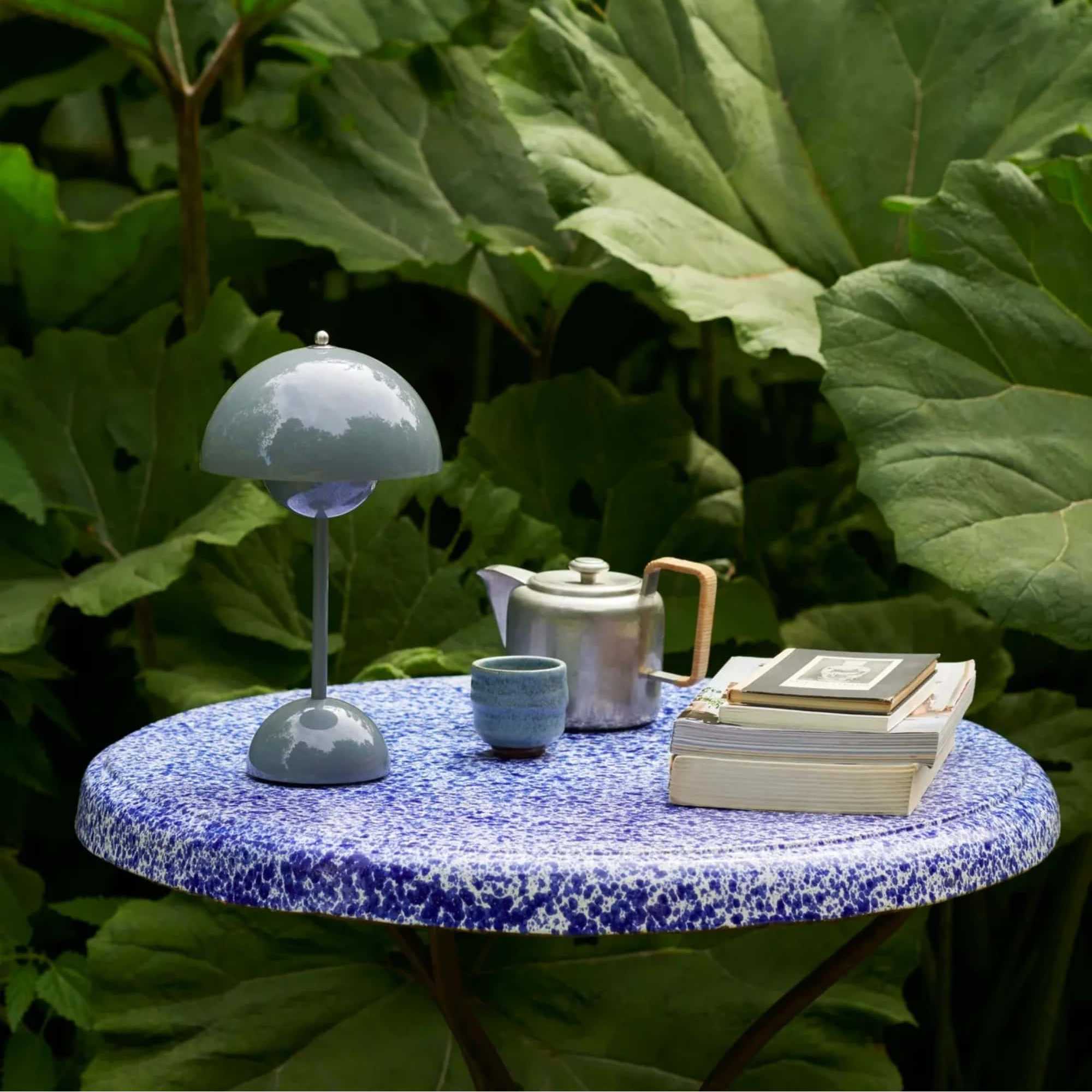 VP9 Portable Table Lamp. stone blue