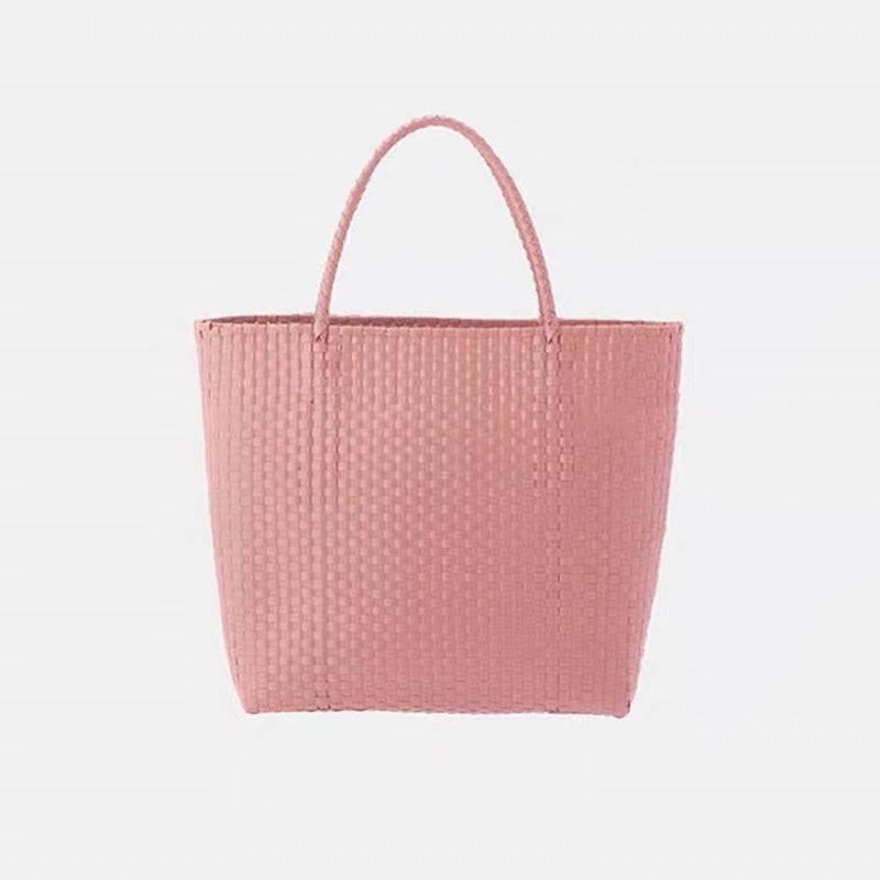Women's Large PVC Solid Color Streetwear Square Open Handbag