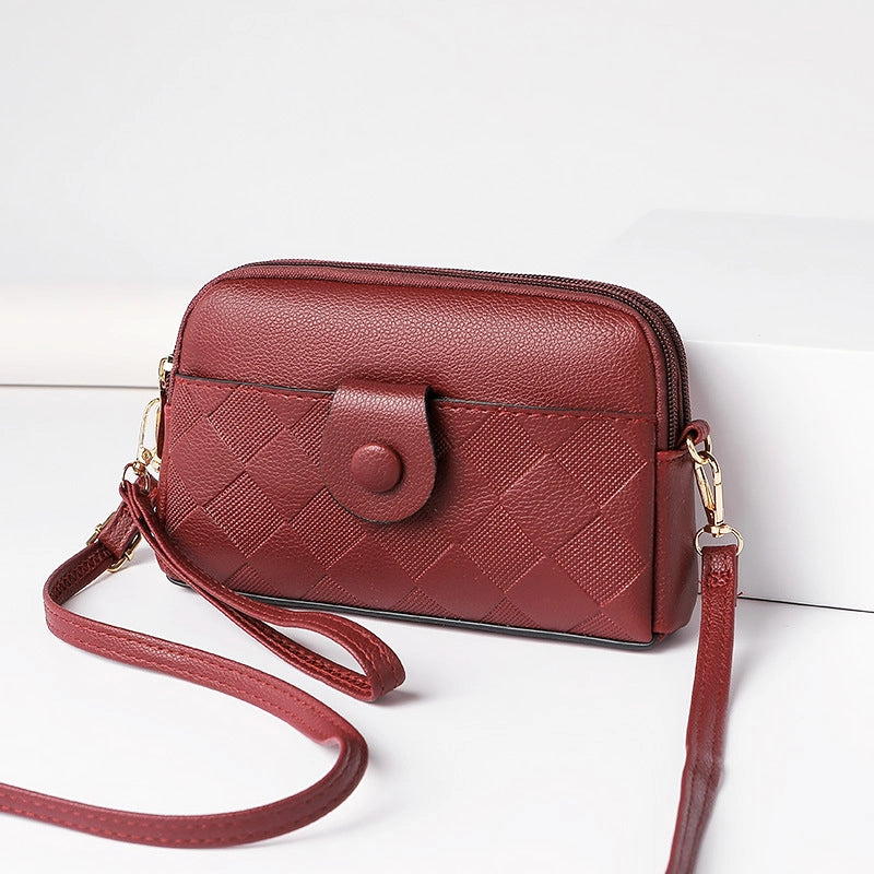 Women's Mini PVC Solid Color Streetwear Square Zipper Crossbody Bag