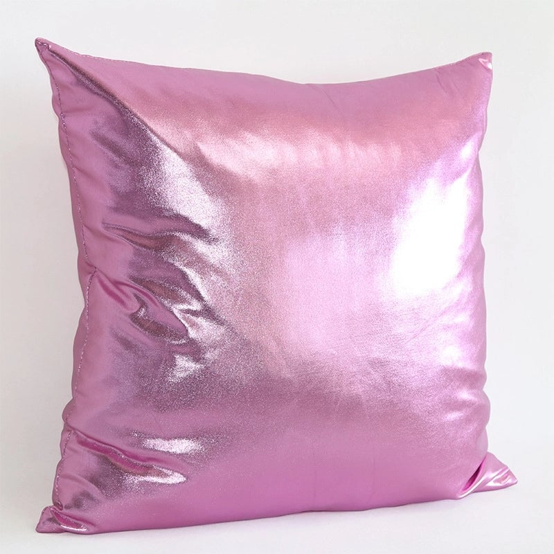 Classic Style Solid Color Pu Leather Spandex Bronzing Pillow Cases Couch & Sofa Decor