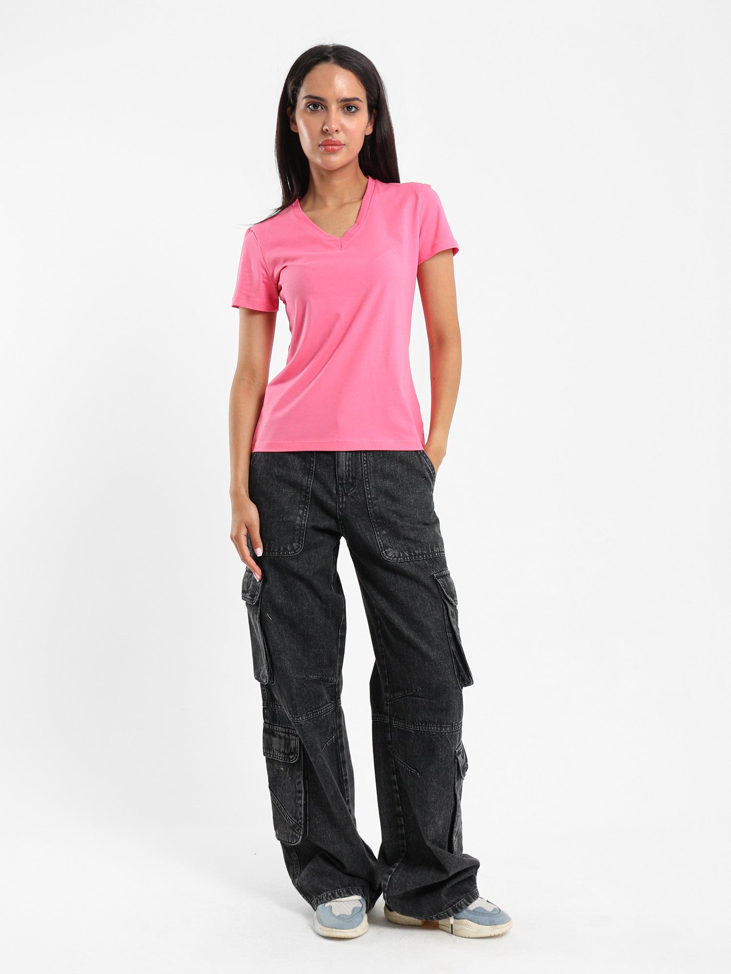 Fitted V-Neck T-Shirt