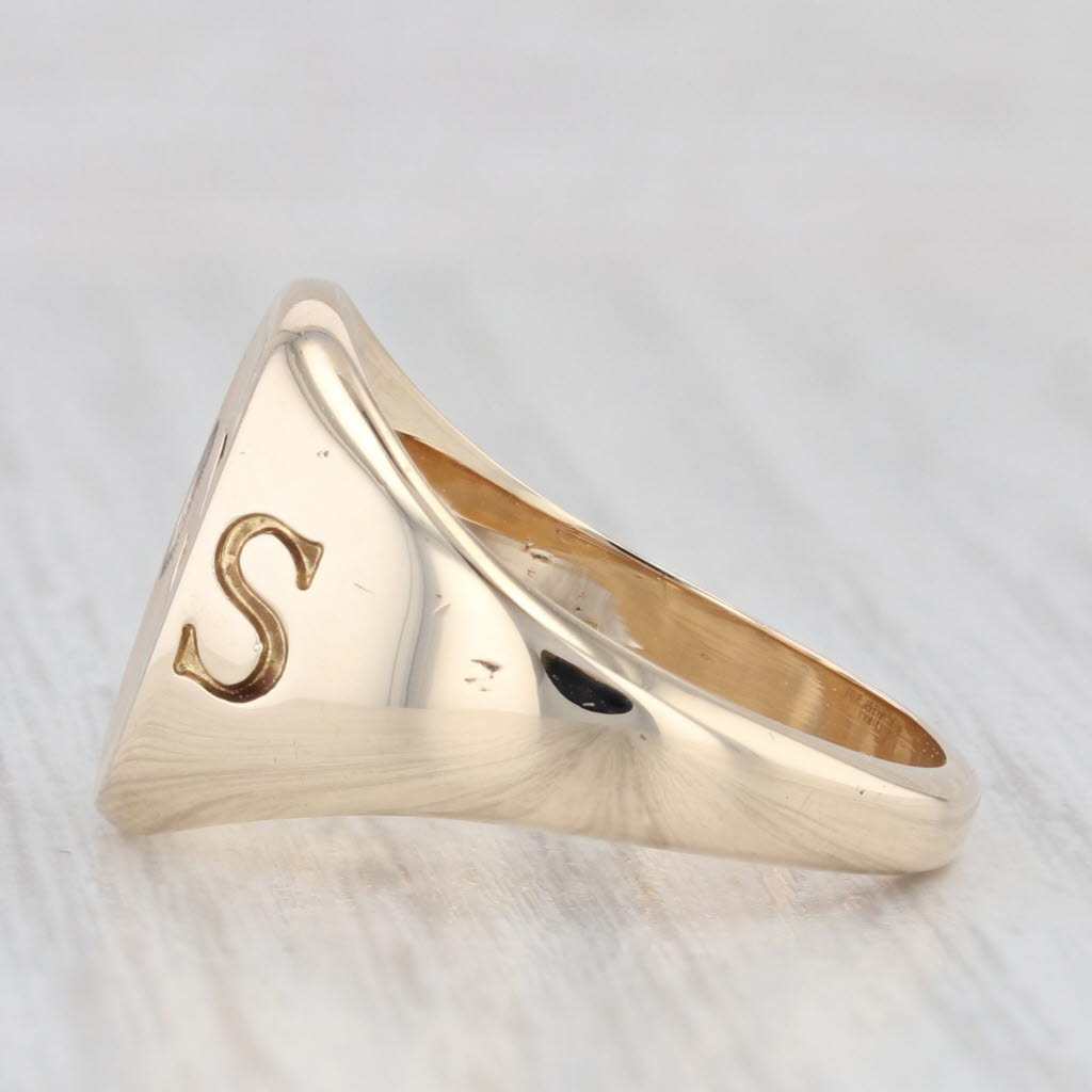 Laurel School Signet Ring 10k Yellow Gold Size 7.5 Class Keepsake Vintage