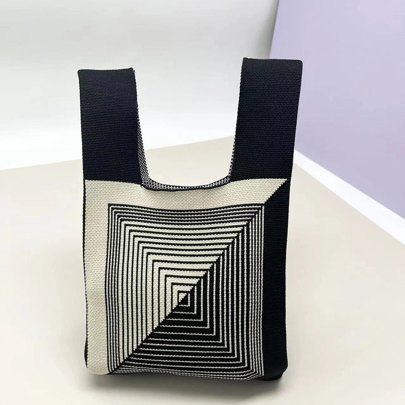 Gift Packaging Handbag Casual Knitted Handbag Woven Bag Multi-pattern Style Knitted Bag For Women