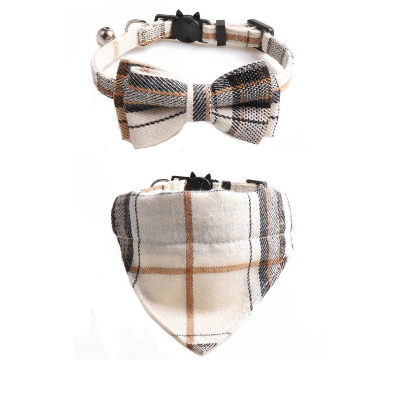 Minimalist Classic Style Plaid Pet Collar