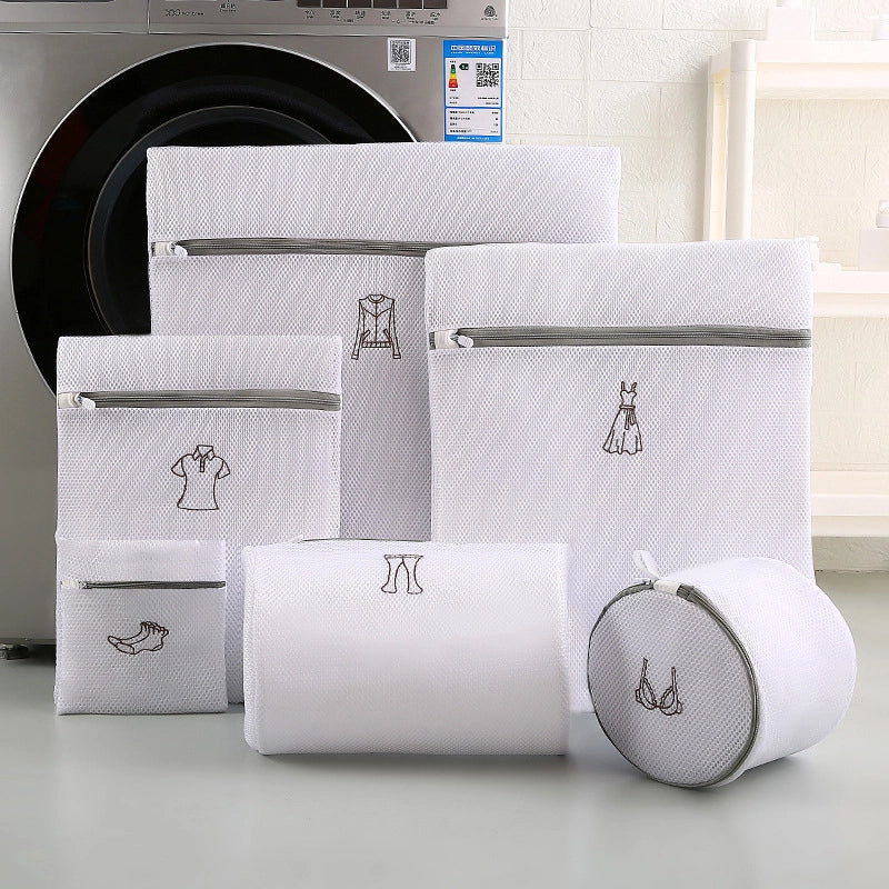 Sandwich Embroidery Laundry Bag Thickened Double-layer Bra Underwear Washing Bag Machine Washing Special Anti-deformation Washing Net Bag