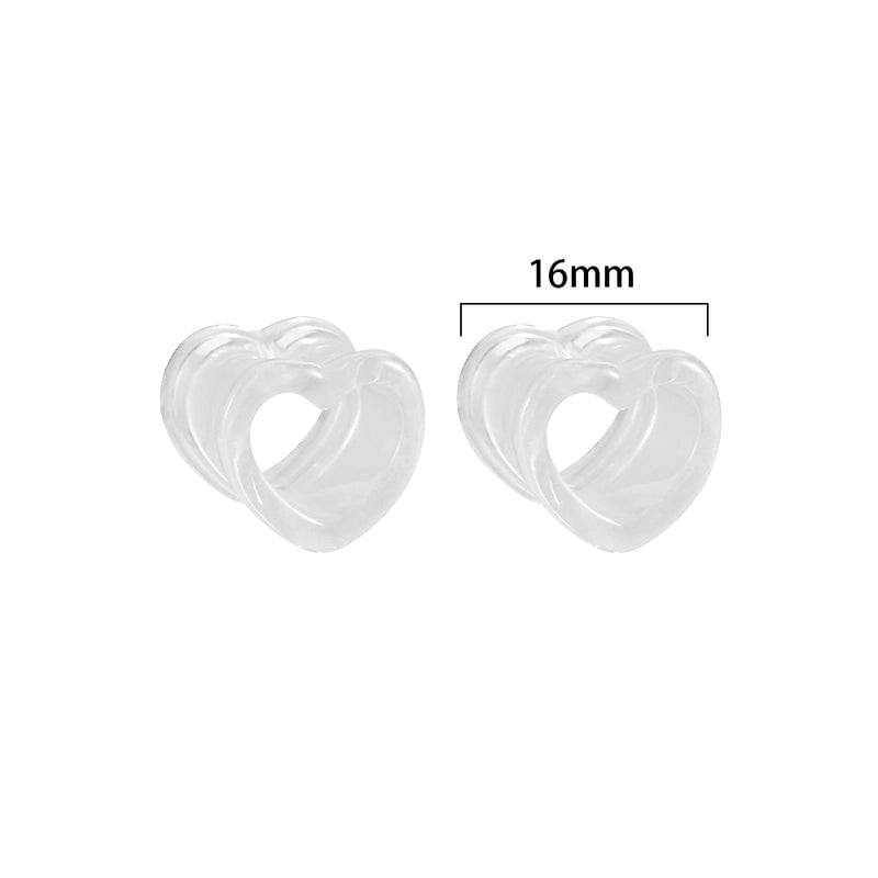 Minimalist Heart Shape Arylic Auricle 1 Pair