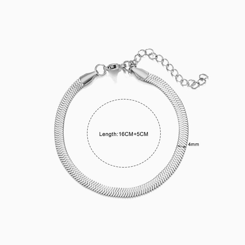 Minimalist Geometric Solid Color Stainless Steel Plating Chain Bracelets