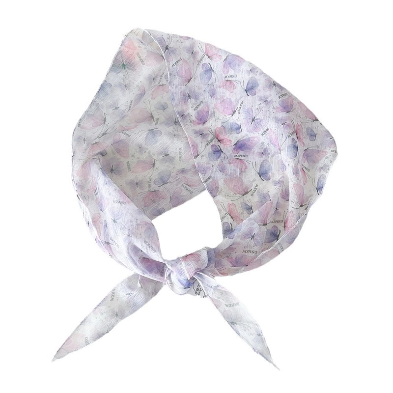 Women's Cartoon Style Cute Sweet Rhombus Synthetic Yarn Silk Scarf