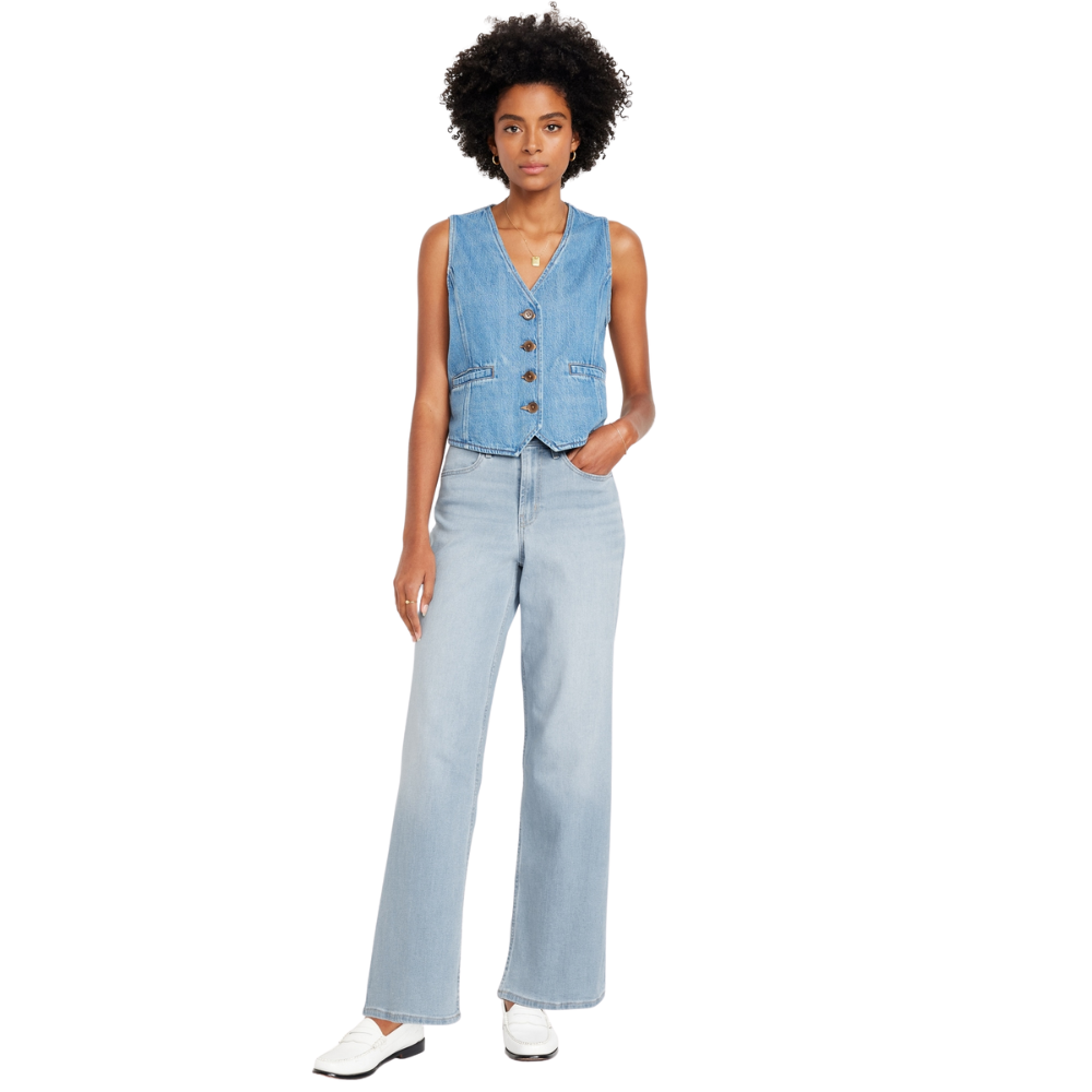 High Waisted Wow Wide Leg Jeans
