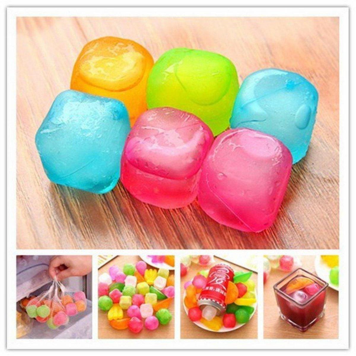 12Pcs - Reusable Plastic Ice Cubes