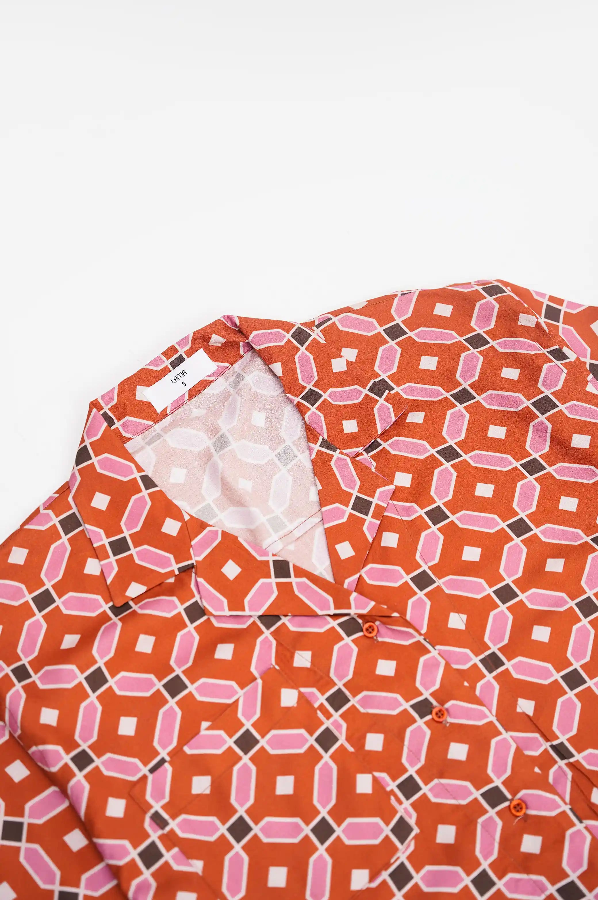 GEOMETRIC LONG SAFARI BLOUSE