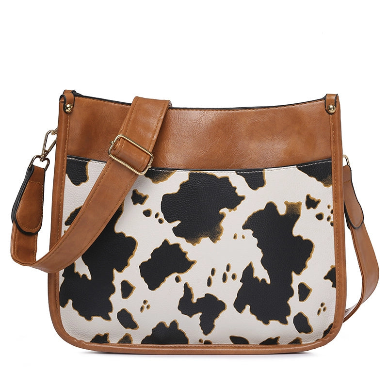Women's Autumn&winter Pu Leather Solid Color Fashion Square Zipper Shoulder Bag Messenger Bag