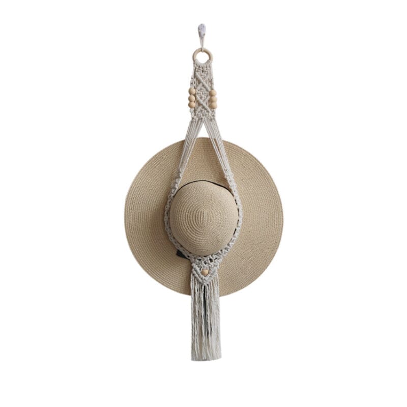 Handmade Linen Decorative Boho Hat Rack For Wall Hanging