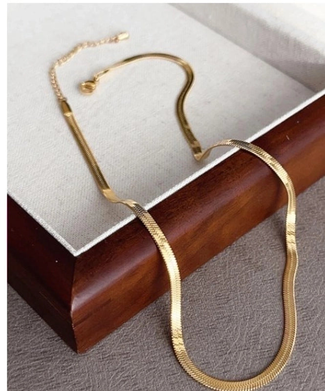 Minimalist Geometric Titanium Steel Plating 18k Gold Plated Necklace