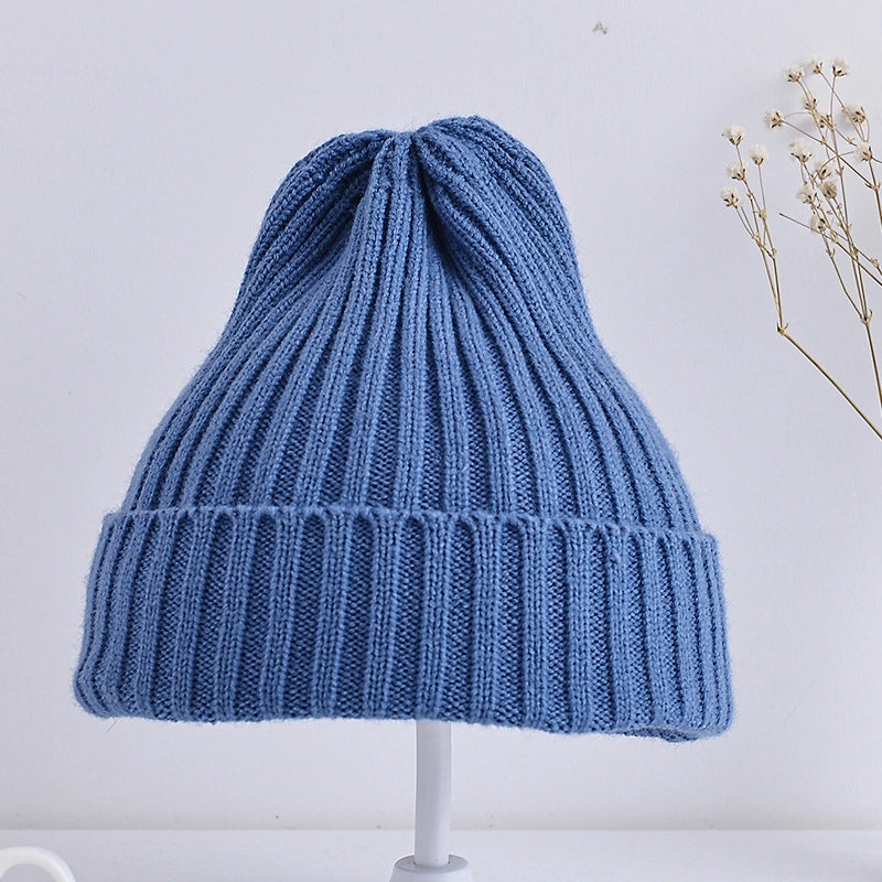 Korean Style Children's Knitted Hat Spring And Autumn Candy Color Baby Kids Boys And Girls Baby Wool Autumn And Winter Fashion