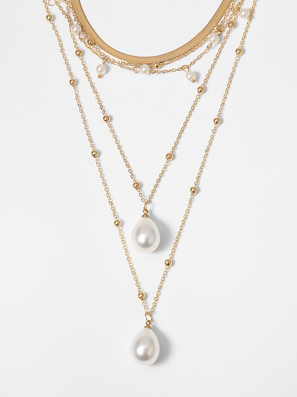 Vintage Statement Geometric Chains Necklace