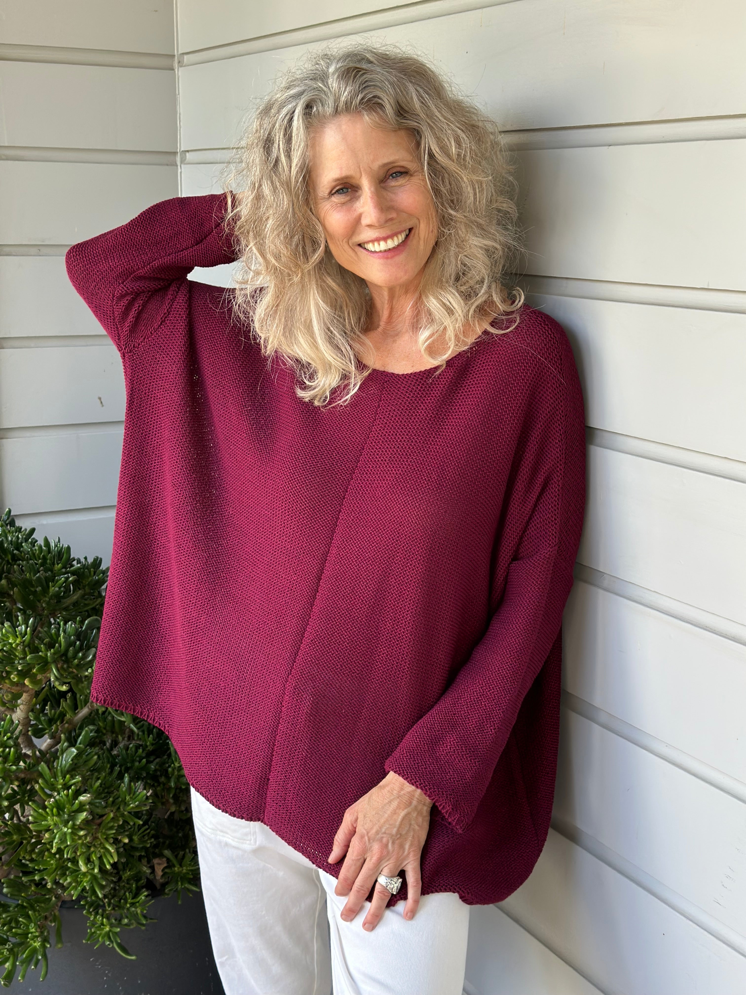 stella jersey - merlot cotton knit