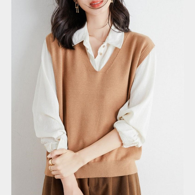🍁Hot Sale 60% off🍁Women's Ultra-Soft V-Neck Knit Vest