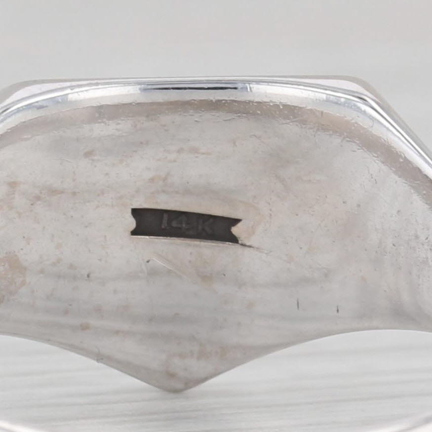 Vintage Unique 32nd Degree Scottish Rite Masonic Signet Ring 14k White Gold