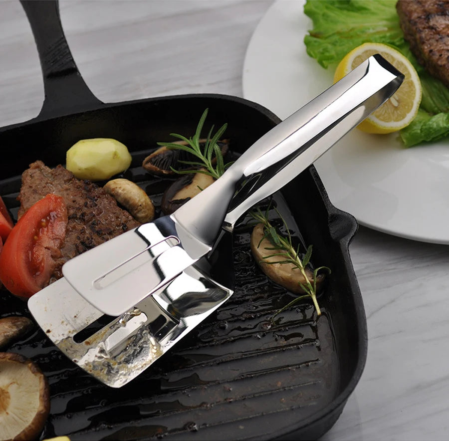 Stainless steel spatula clip