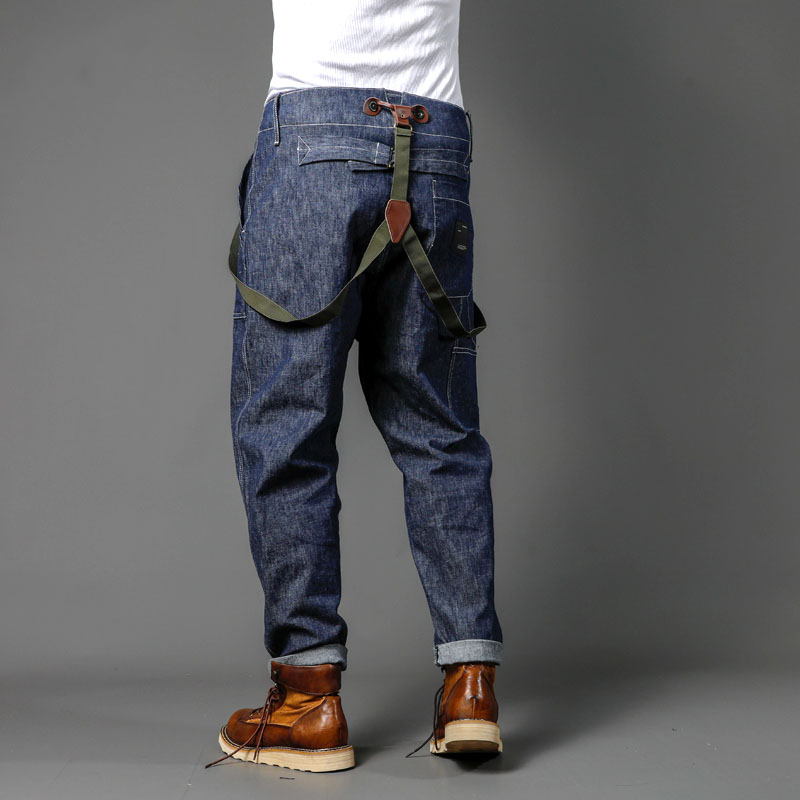 Loose Plus Size Casual Multi-pocket Denim Straight Pants
