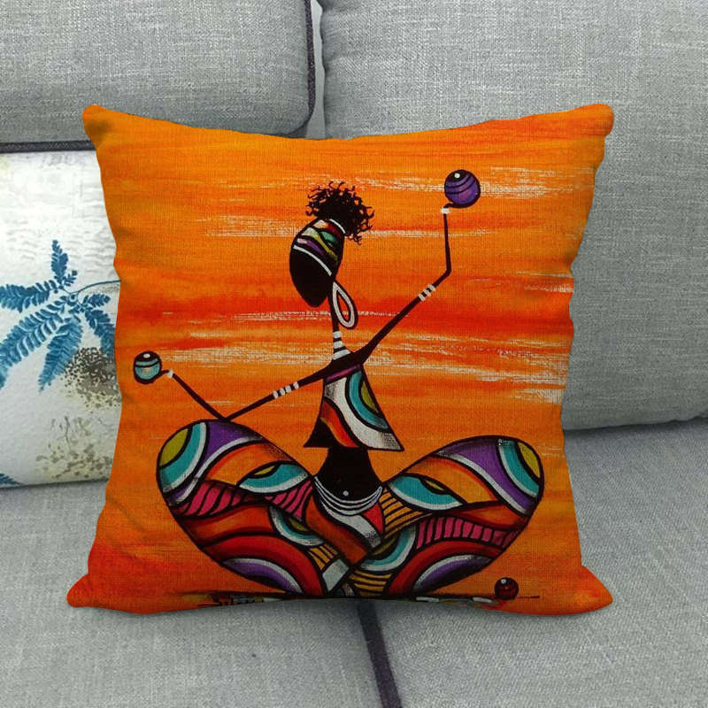 18 African Woman Home Decor Pillow Case Gallery Exotic Restaurant Cushion Cover