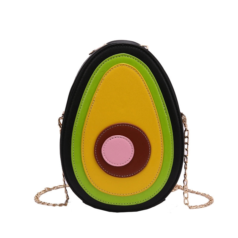Women's Medium Pu Leather Fruit Cute Oval Zipper Crossbody Bag