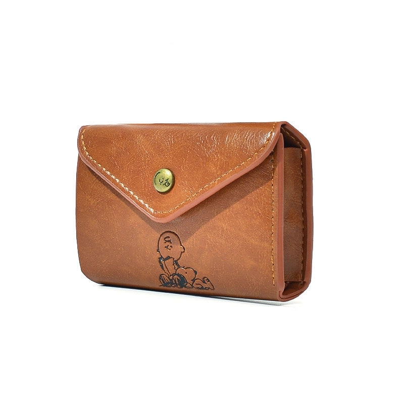 Women's All Seasons Pu Leather Cartoon Character Solid Color Minimalist Classic Style Square Buckle Card Holder Coin Purse