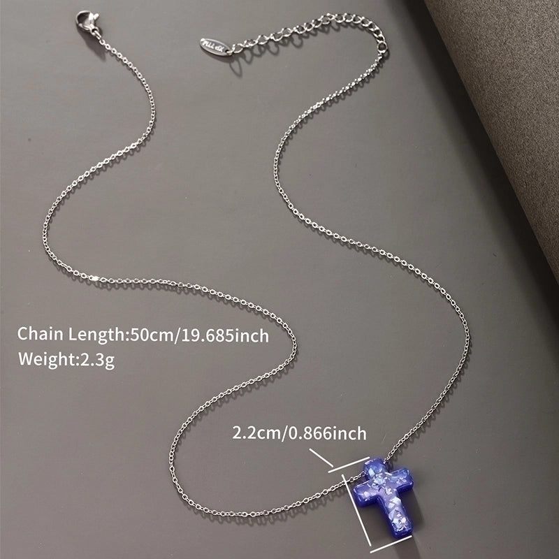 304 Stainless Steel Plastic XUPING Minimalist Hexagram Cross Pendant Necklace