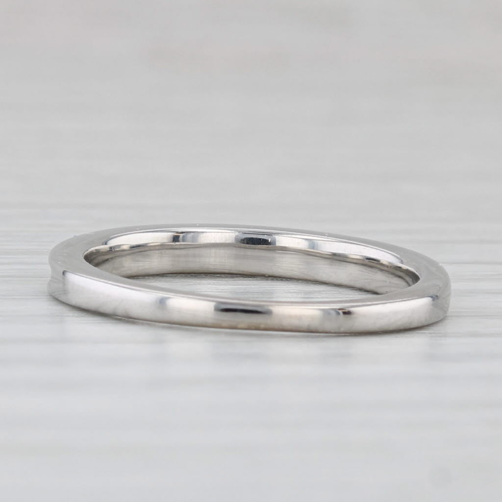 0.24ctw Diamond Wedding Band 14k White Gold Size 6.75 Stackable Channel Set
