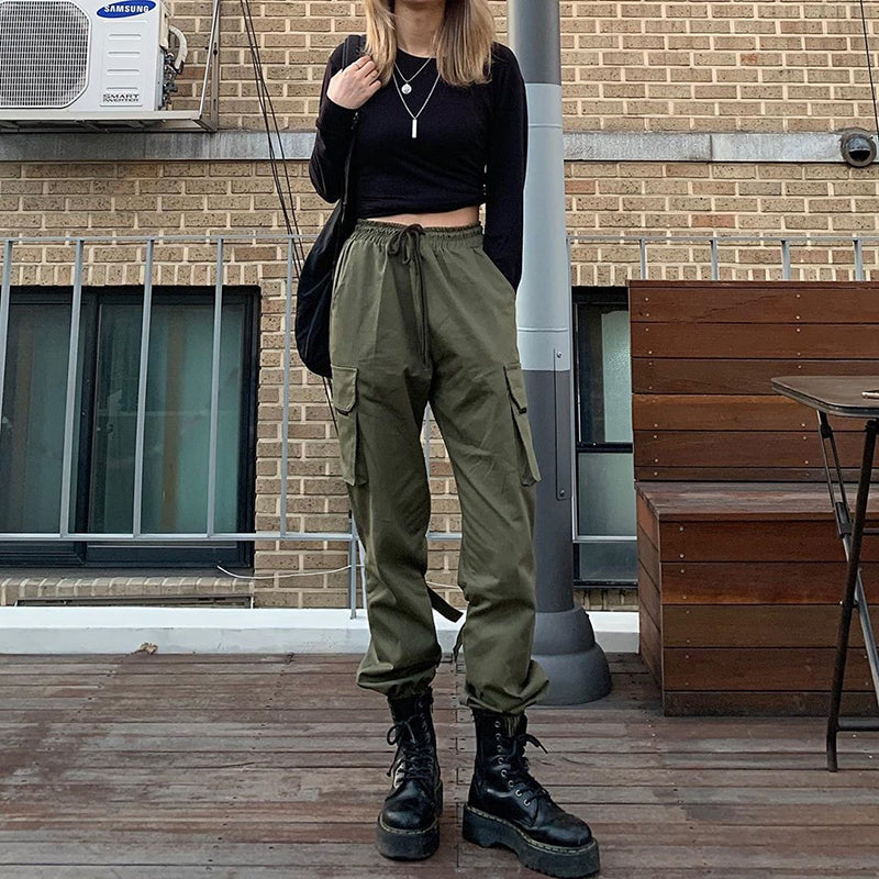 Ulzzang green pants KF9592