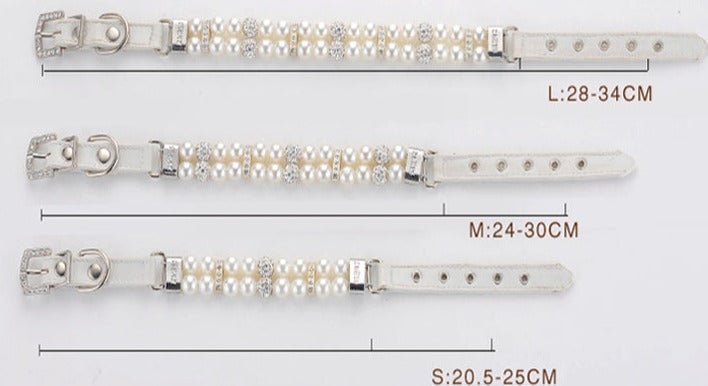 Artificial Pearl Dog Collar&Leash