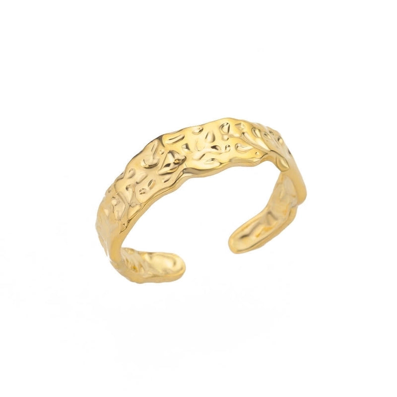Minimalist Geometric Round Heart Shape 304 Stainless Steel 18K Gold Plated Plating Open Rings