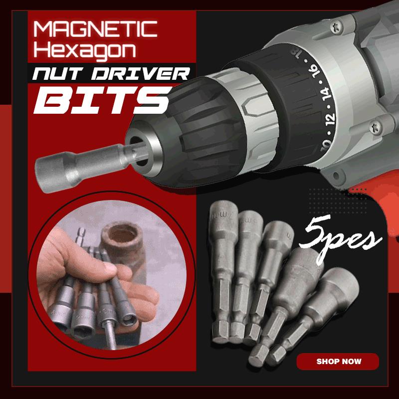 5pcs Magnetic Hexagon Nut Driver Bits