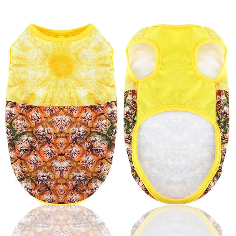 Cartoon Thin Fake Suspenders Vest Pet Dog Clothes 1 Pieces