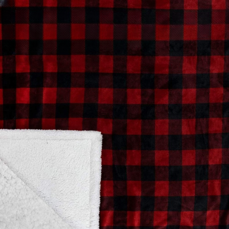 Sherpa Fleece Pet Blanket Reversible Microfiber