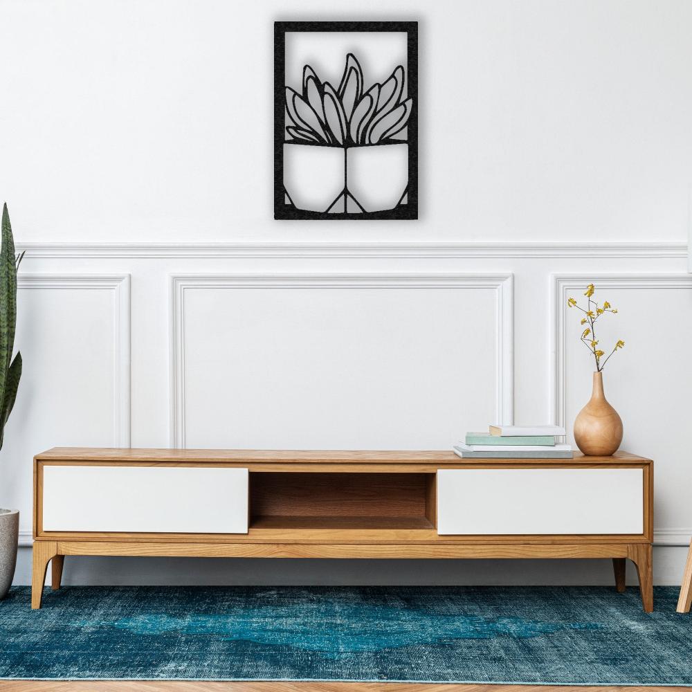 Vase with Succulent Metal Wall Art