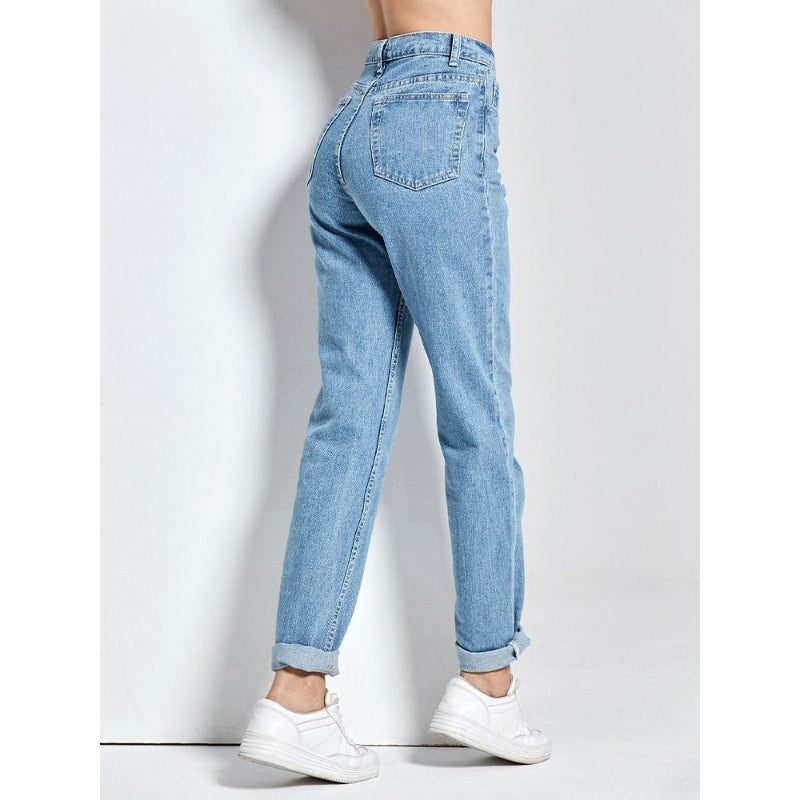 Women's Vintage High Waist Boyfriend Jeans