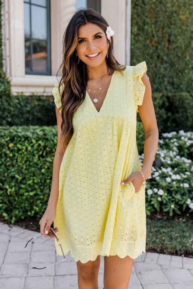 🔥HOT SALE - 49% OFF🔥Lace Jacquard Cutout V-neck Dress