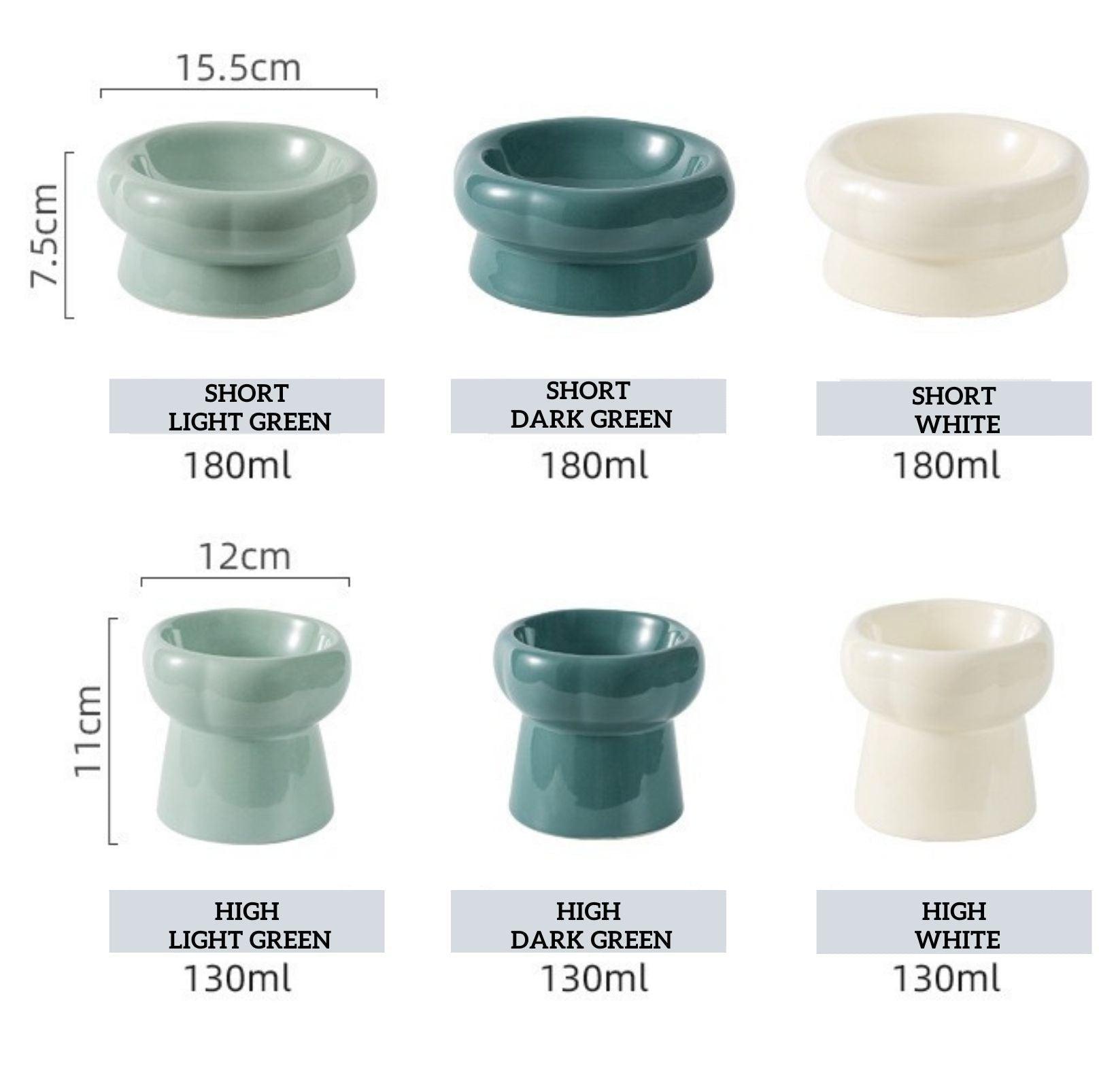 Petal Style Ceramic Cat Bowls and Small Dog Bowls
