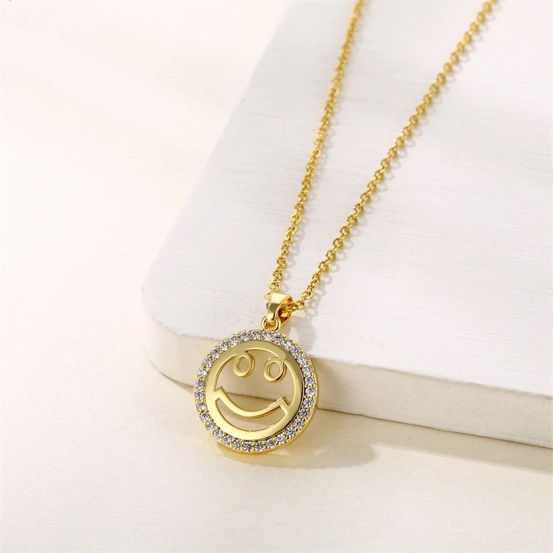 Minimalist Heart Shape Key Stainless Steel Titanium Steel Plating Inlay Zircon 18k Gold Plated Gold Plated Pendant Necklace