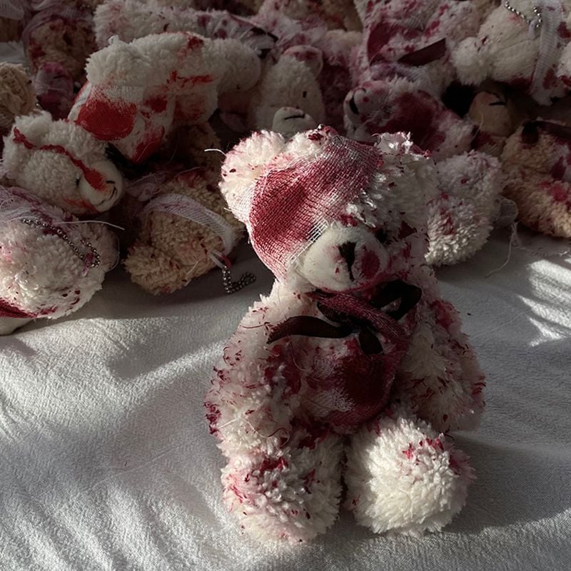 Bloody Teddy Bear Keychain