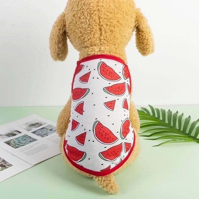 Cute Sweet Polyester Cartoon Fruit Pet Clothing