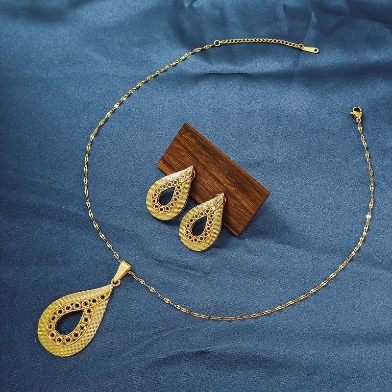 Elegant Classical Geometric 304 Stainless Steel Plating Jewelry Set